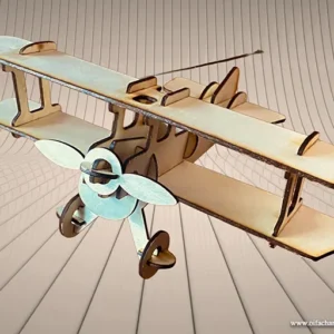 Der nostalgische 3D-Holzdoppeldecker