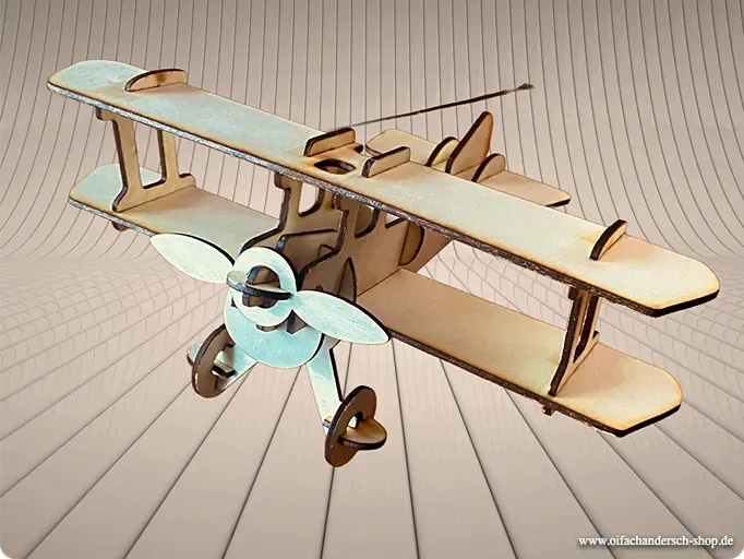 Startseite Der nostalgische 3D-Holzdoppeldecker